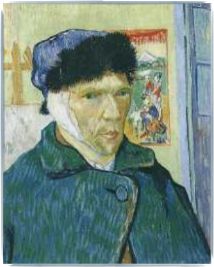 Van Gogh: self-portrait with bandaged ear - 1889